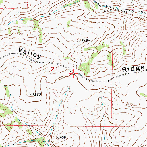 Topographic Map of Valley Ridge, UT