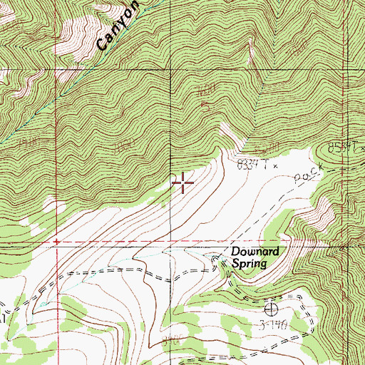 Topographic Map of Van Duesen Ridge, UT