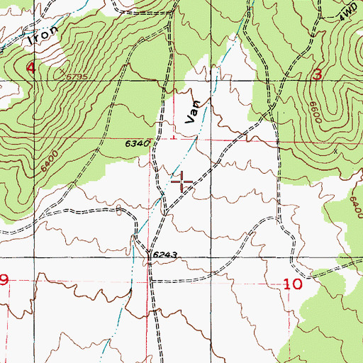 Topographic Map of Van Wagoner Canyon, UT