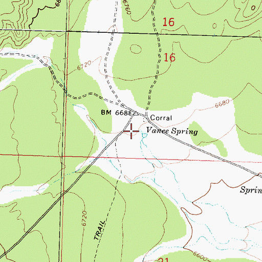 Topographic Map of Vance Spring, UT