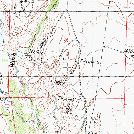 Topographic Map of Vanderbilt Mine, UT