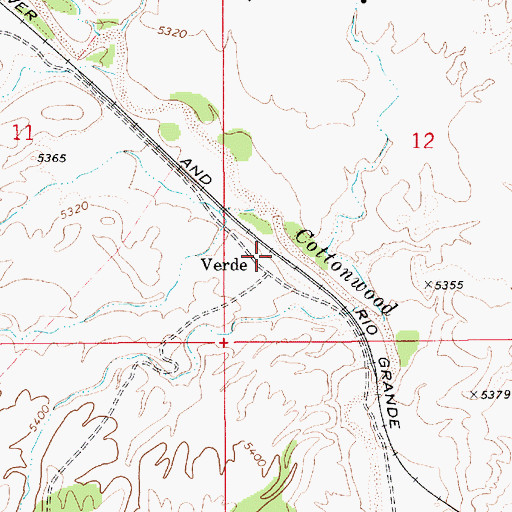 Topographic Map of Verde, UT