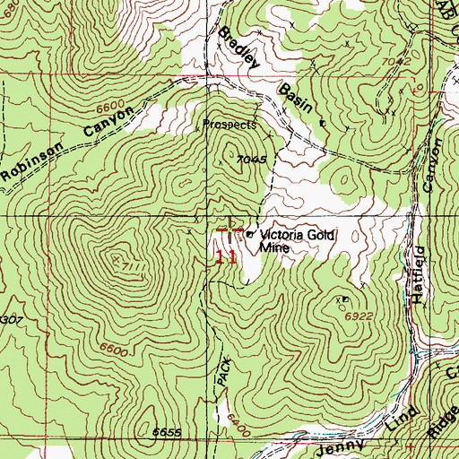Topographic Map of Victoria Northwest Mine, UT
