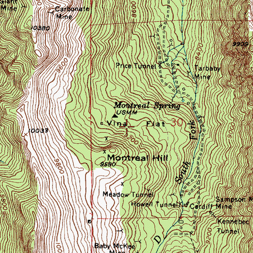 Topographic Map of Vina Flat, UT