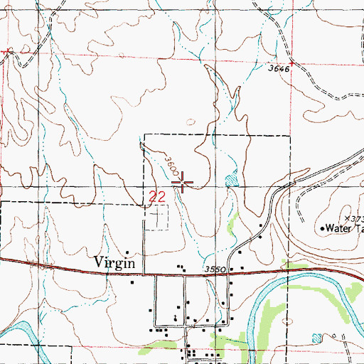 Topographic Map of Virgin, UT