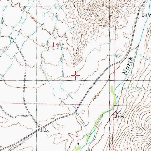 Topographic Map of Virgin Canal, UT