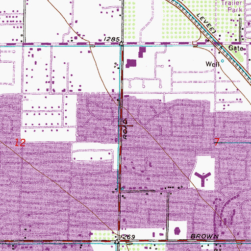 Topographic Map of Chaparral Park, AZ