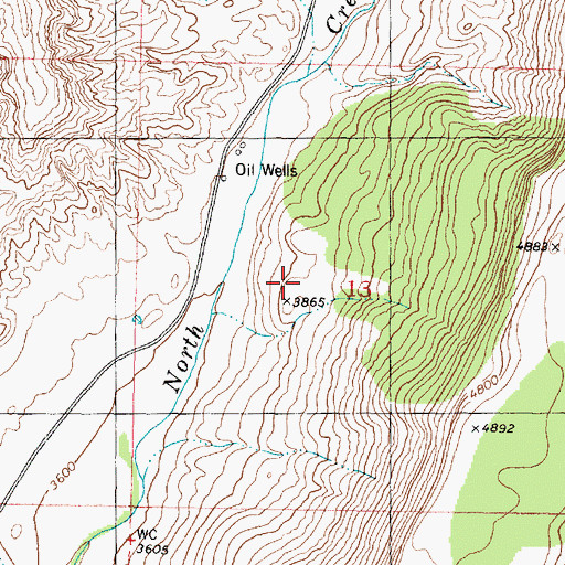Topographic Map of Virgin Oil Field, UT