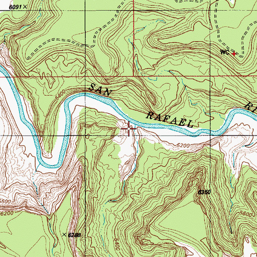 Topographic Map of Virgin Spring Canyon, UT