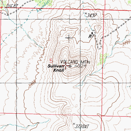 Topographic Map of Sullivan Knoll, UT