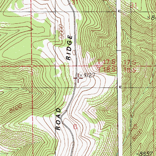 Topographic Map of Wagon Road Ridge, UT