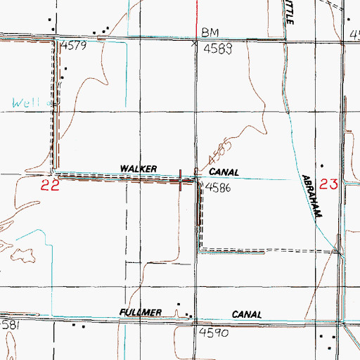 Topographic Map of Walker Canal, UT
