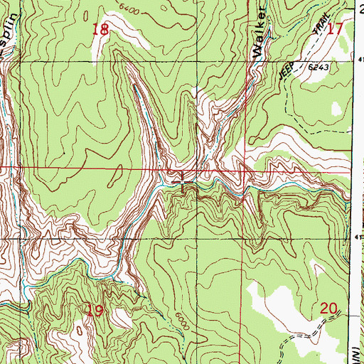 Topographic Map of Walker Gulch, UT
