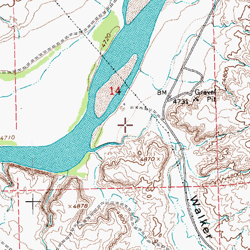 Topographic Map of Walker Hollow, UT
