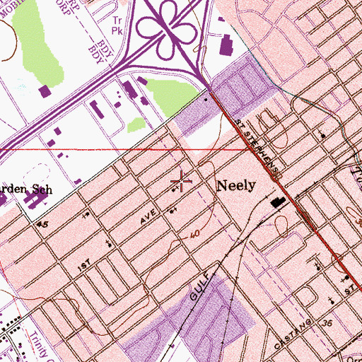 Topographic Map of Mount Hebron Baptist Church, AL
