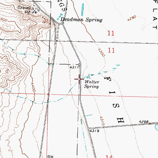 Topographic Map of Walter Spring, UT