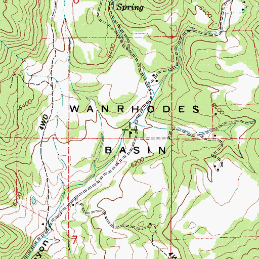 Topographic Map of Wanrhodes Basin, UT