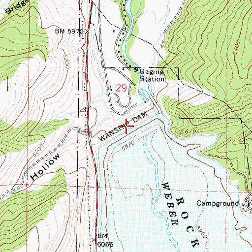 Topographic Map of Wanship Dam, UT