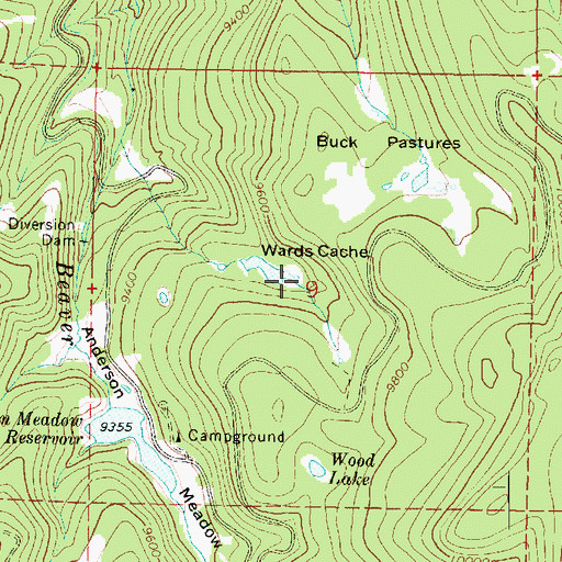 Topographic Map of Wards Cache, UT