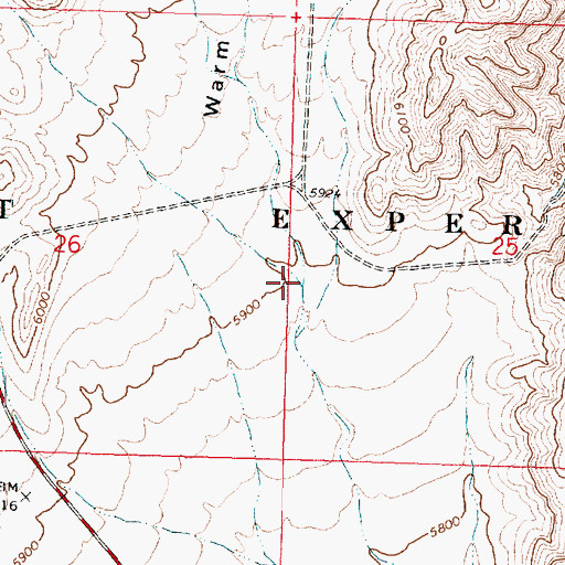 Topographic Map of Warm Cove, UT