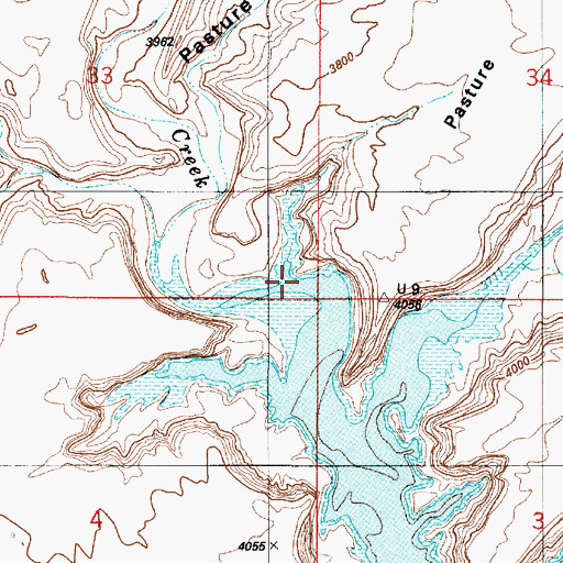 Topographic Map of Warm Creek, UT