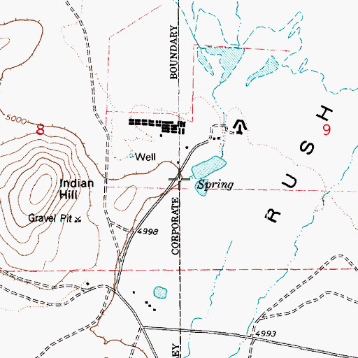 Topographic Map of Warm Spring, UT
