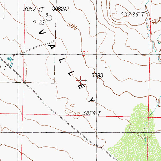 Topographic Map of Warner Valley, UT