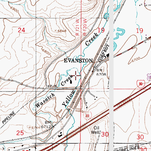 Topographic Map of Wasatch Creek, UT