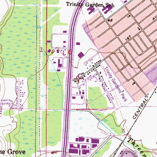 Topographic Map of Greater Prayer Tabernacle Church of God, AL