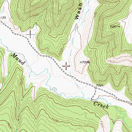 Topographic Map of Wash Canyon, UT