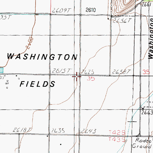 Topographic Map of Washington Fields, UT