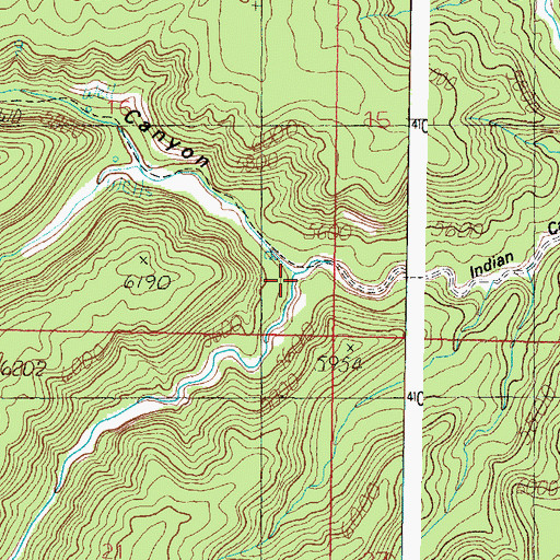 Topographic Map of Water Canyon, UT