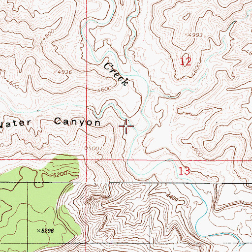 Topographic Map of Water Canyon, UT