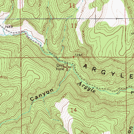 Topographic Map of Water Canyon, UT