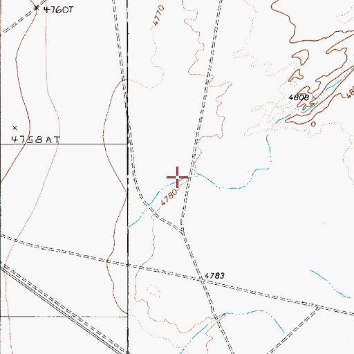 Topographic Map of Bird Springs Wash, AZ