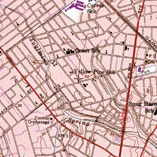 Topographic Map of Greater Zion Hope Primitive Baptist Church, AL