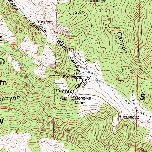 Topographic Map of Water Canyon, UT