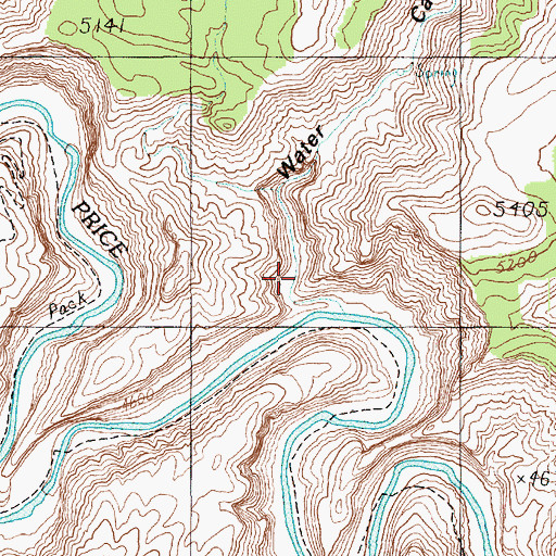 Topographic Map of Water Canyon, UT