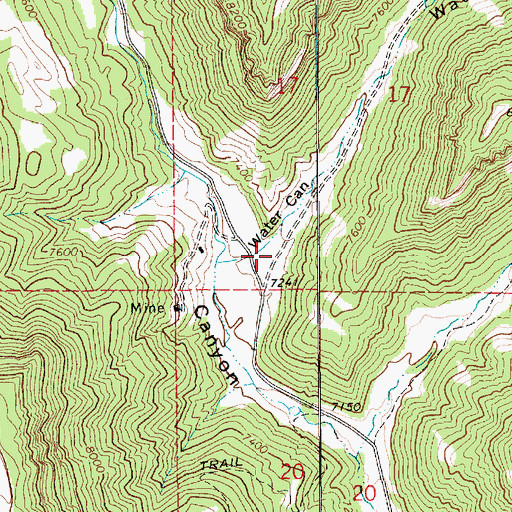 Topographic Map of Water Canyon, UT
