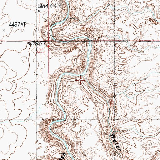 Topographic Map of Water Tank Canyon, UT