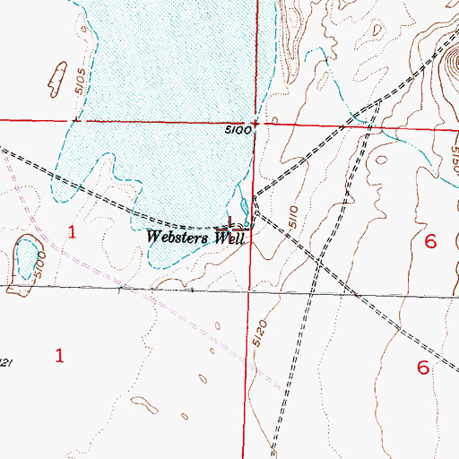 Topographic Map of Websters Well, UT