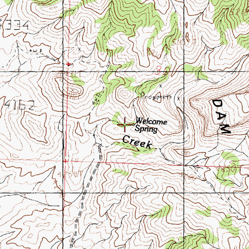Topographic Map of Welcome Spring, UT