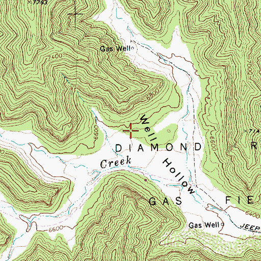 Topographic Map of Well Hollow, UT
