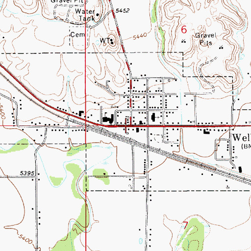 Topographic Map of Wellington, UT