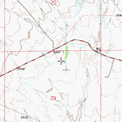 Topographic Map of Wellington Canal, UT