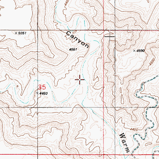 Topographic Map of Wesses Canyon, UT