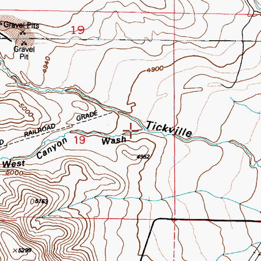 Topographic Map of West Canyon Wash, UT