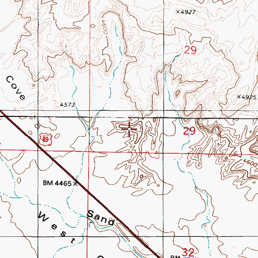 Topographic Map of West Cove, UT