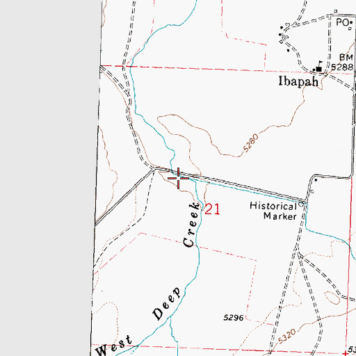 Topographic Map of West Deep Creek, UT