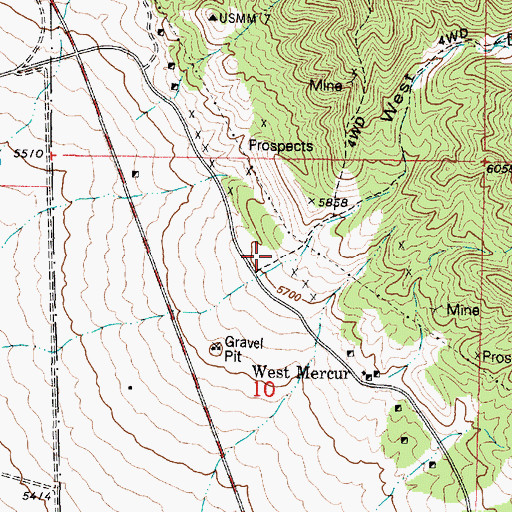 Topographic Map of West Dip Gulch, UT